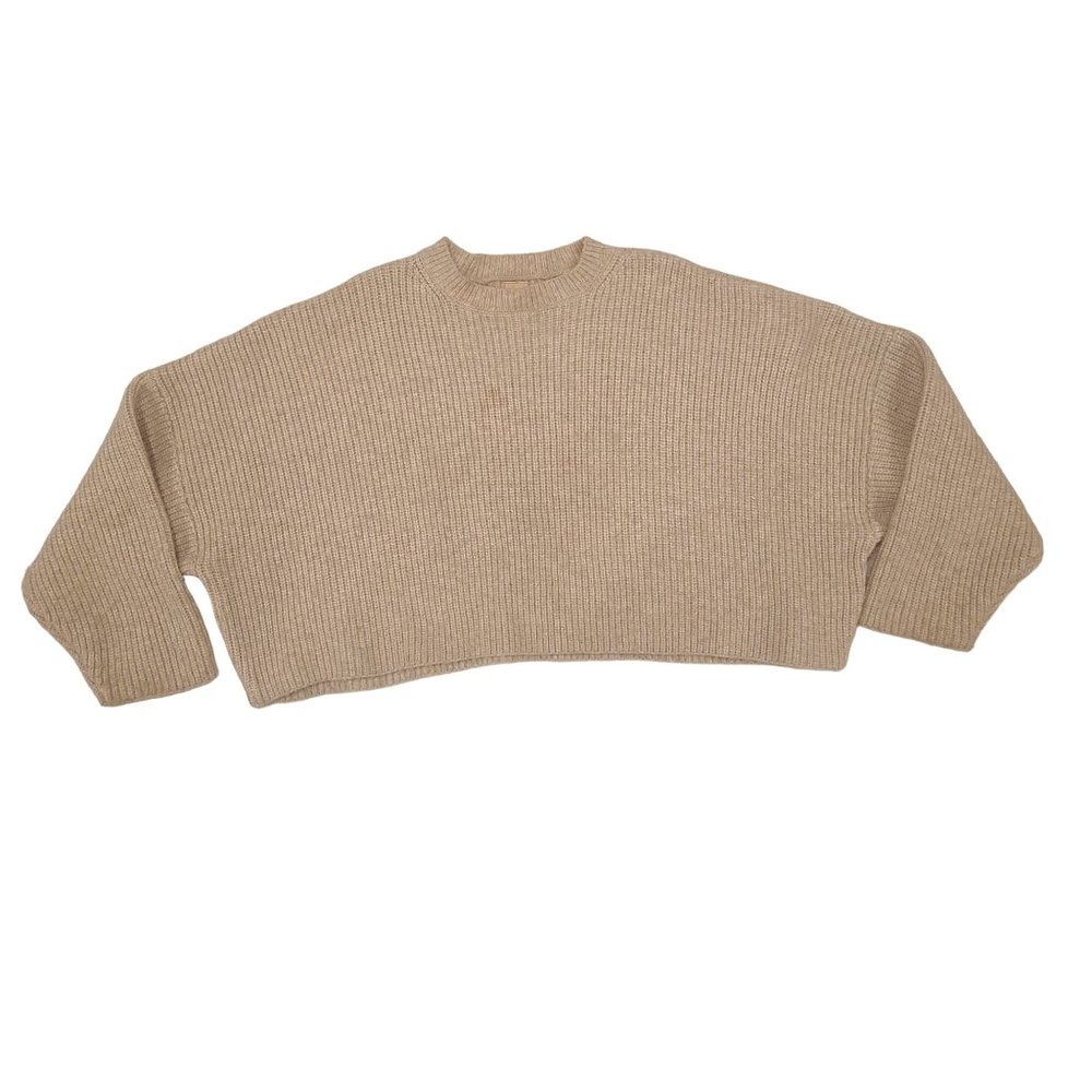 Urban Outfitters Relaxed Fit Crop Sweater Oatmeal Women's Size L